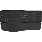 YENKEE YKB 2100 CSBK WL SWIFT čierna / bezdrôtová klávesnica / ergonomická / 2.4 GHz + Bluetooth 5.0 / USB-C (45025599)