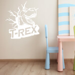 Veselá Stena Samolepka Dinosaurus T-REX Farba: ružová, Veľkosť: 60 x 65 cm