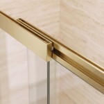 REA - Vaňová zástena posuvná Dario Brush Gold 80 REA-W7882