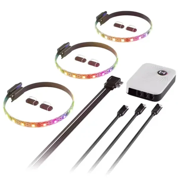 Hyte LS10 LED Strip x 3 + NEXUS Portal čierna / LED pásik / 20x LED / NEXUS Link (ACC-HYTE-LS10-B-3NP)