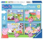 Ravensburger - Puzzle - Prasiatko Peppa na oslave 4 v 1/ od 3 rokov