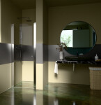 H K - Sprchové dvere PURE 90 jednokrídlové 86-91 x 190 číre sklo PURED190