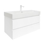 Kúpeľňová skrinka s umývadlom SAT B-Way 99x50x45 cm biela lesk BWAY2100WU2BBI BWAY2100WU2BBI