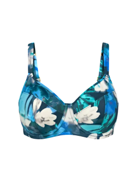 Dámska plavková podprsenka Summer Fleur W 02 - Triumph tmavá kombinace tyrkysové (M025) 038F