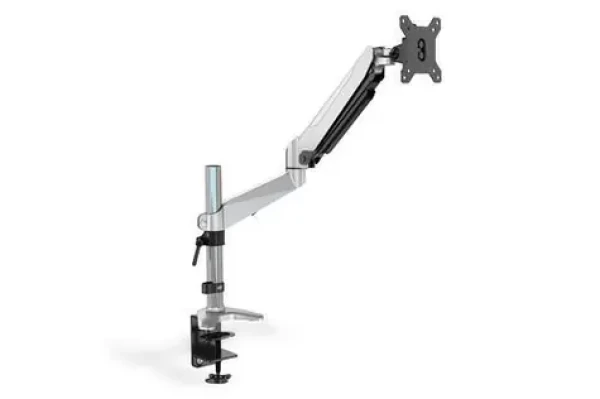 Digitus Stolný držiak monitora biela / Stolný držiak / 15"-27" / VESA 75-100 mm / Nosnosť 8 kg / Plynová pružina (DA-90351)