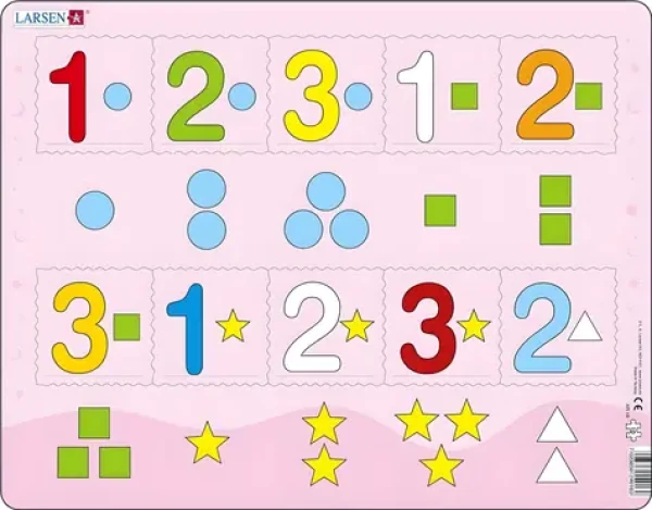 LARSEN Puzzle Počítanie do troch