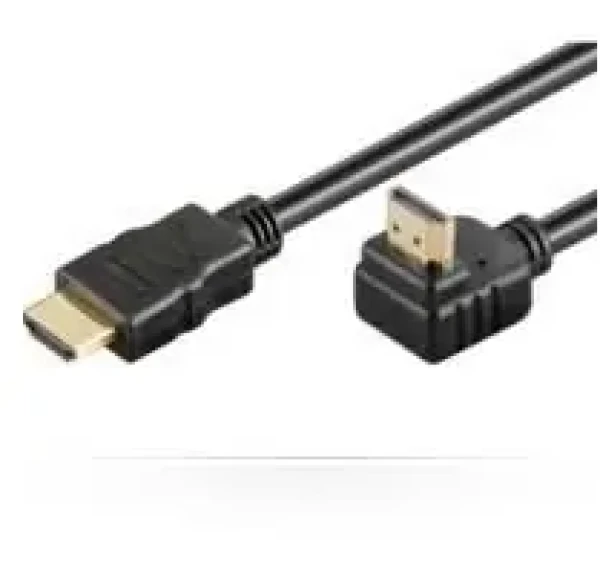 MicroConnect Prepojovací kábel HDMI 1.4 (M) - HDMI 1.4 (M) 90° uhol 2m čierna (HDM19192V1.4A90)