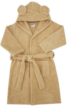 EKO Župan bavlnený s kapucňou a uškami Beige veľ. 80-86