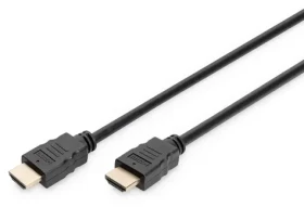 Digitus HDMI Premium High Speed čierna / Kábel / HDMI - HDMI / 3 m / Ultra HD 60p / s Ethernetom / pozlátené konektory (DB-330123-030-S)