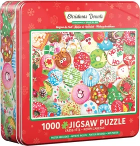 EUROGRAPHICS Puzzle v plechovej krabičke Vianočné šišky