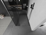MEXEN/S - Kyoto Sprchová zástena WALK-IN 120 x 105 x 30, transparent, grafit kartáčovaná 800-120-105-221-66-00-030
