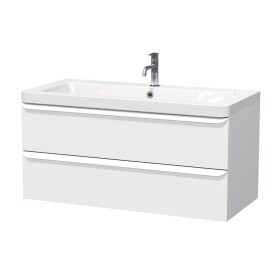 Kúpeľňová skrinka s umývadlom Naturel Pavia 105x53x49 cm biela mat biela úchytka PAVIA3105ZBI PAVIA3105ZBI