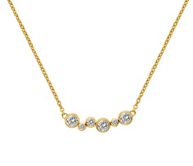 Hot Diamonds Pozlátený náhrdelník s diamantom Gemstone DN213