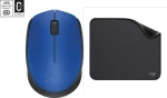 Logitech Wireless M171 modrá + Studio Series Graphite / Súprava myš a podložka / bezdrôtová optická