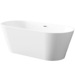 INVENA - Voľne stojaca vaňa 170 cm Limnos so sifónom chróm AN-00-110-KPL