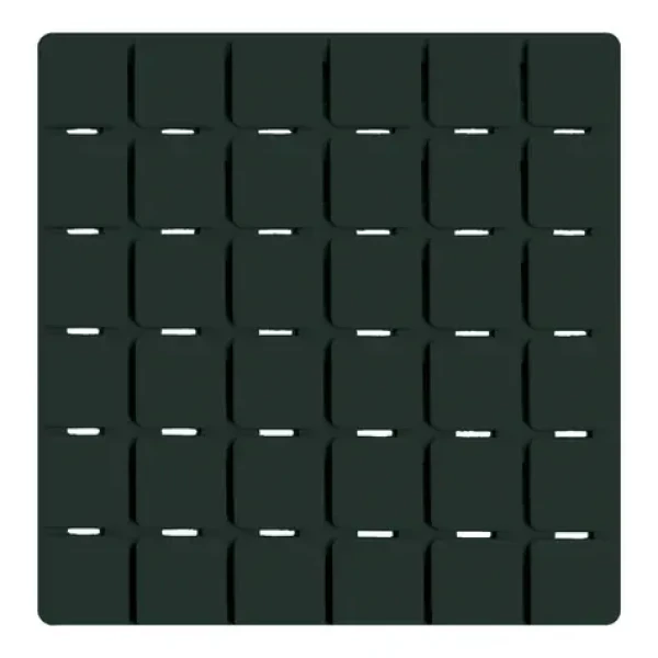 MSV QUADRO sada 5 protišmykových podložiek tmavo zelená / SBS kaučuk / 13 x 13 cm