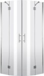 DEANTE - Abelia chróm Sprchovací kút, štvrťkruh, 80x80 cm - štvorstranný KTA_052P