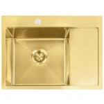 REA REA - Oceľový drez Fín BRUSH GOLD ZLE-06013