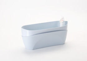 Plastia Samozavlažovací truhlík Doppio šedomodrá 38 cm