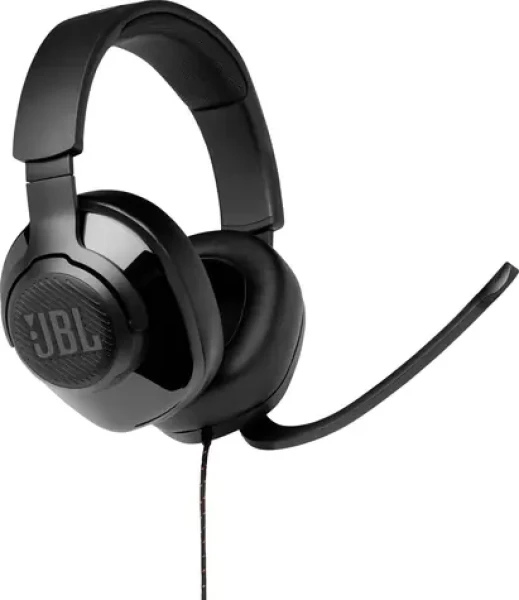 JBL Quantum 200 čierna / Drôtové slúchadlá / mikrofón / 3.5mm jack / kábel 1.2m (6925281969546)