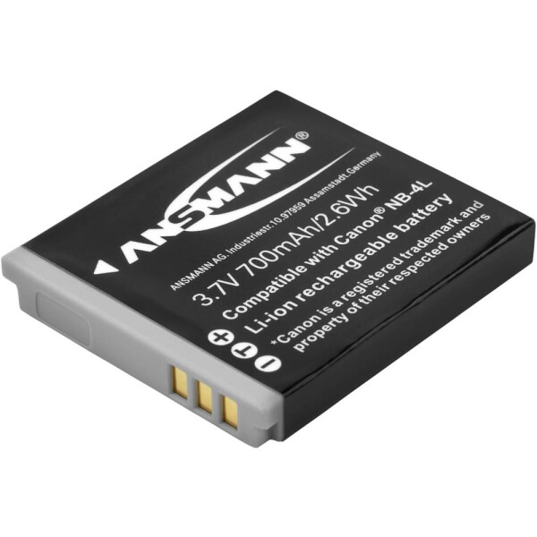 Ansmann A-Can NB 4 L akumulátor do kamery Náhrada za orig. akumulátor NB-4L 3.7 V 700 mAh; 5022263