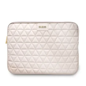 GUESS Quilted púzdro pre notebook 13 ružová / EKO koža (3700740471579)