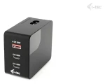 I-TEC Multiport Charger 100W čierna / Nabíjačka / 2× USB-C + 1× USB-A / Power Delivery / Displej (CHARGER-INTG100W)