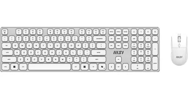 MSI FORGE K210 biela / Bezdrôtová sada klávesnice a myši / dobíjacia / USB / US layout (FORGE K210 W COMBO WHITE US)