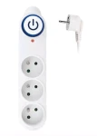 Solight PO39 prepäťová ochrana biela / 3 zásuvky / 1.5m (8592718017767)