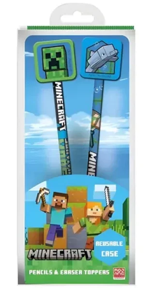 Sada ceruziek Minecraft s toppermi 2 ks / Kreatívna sada / Plastový obal / od 3 rokov (T10069126)