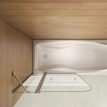 H K - Vaňová zástena S2 STRIPE 120x140cm - dvojdielna sklopná, číre sklo so vzorom, varianta pravá SE-S2STRIPE-12