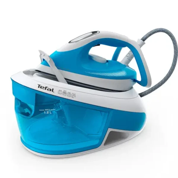 TEFAL Express Airglide SV8002 modro-biela / Parná žehliaca stanica / 2800 W / 1,8 l / 120 g/min (SV8002)