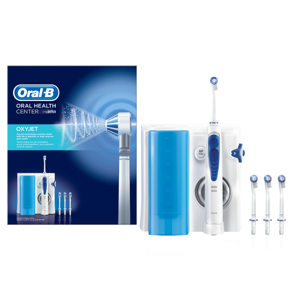 Oral-B Oxyjet Professional Care MD20 / Elektrická ústna sprcha / 600 ml nádobka na vodu / 4 trysky / modro-biela (MD 20 Professional Care OxyJet)