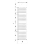 AQUALINE - DIRECT vykurovacie teleso s bočným pripojením 600x1850 biela ILR86T