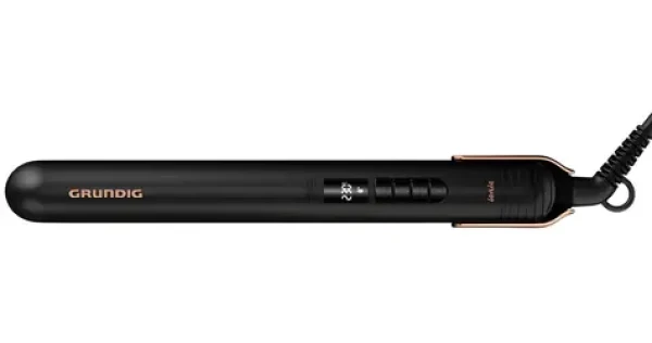 Grundig HS7030 čierna / Žehlička na vlasy / Keramické doštičky / LCD displej / 130-230 ° C (100001392402)