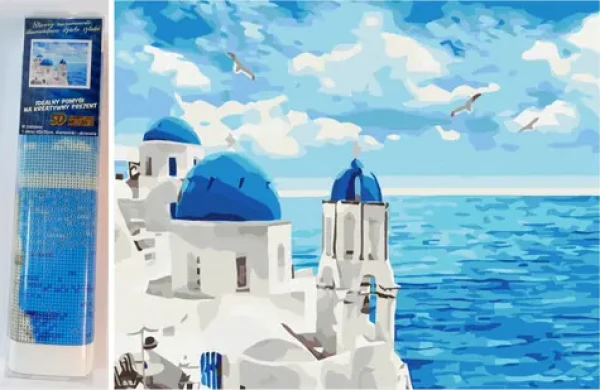 Norimpex Diamantové maľovanie Mraky NAD Santorini
