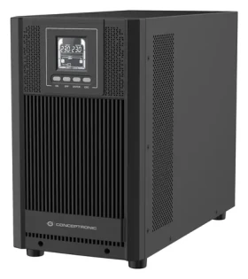 Conceptronic UPS Online Tower 3000VA/2700W čierna / Záložný zdroj / Online / 4X Schuko / USB, RS-232 (ZEUS52ES3K)