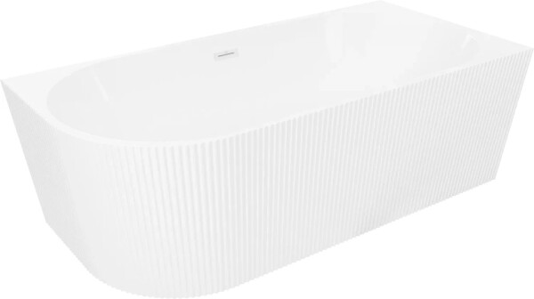 MEXEN - Silo voľne stojaca rohová vaňa pravá reliéf 170 x 80, biela, bez krytky prepadu a zátky 52891708000P-SS