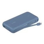 Belkin BOOST CHARGE 20000mAh + kábel modrá / PowerBanka / integrovaný USB-C kábel / 30W PD (BPB024hqBL)
