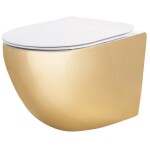 REA - Závesná WC misa Carlo Mini Tornado NFQ GOLD WHITE REA-C6006