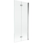 MEXEN - MIST vaňová zástena 80x150 cm 6mm 2-s, chróm, číra, pravá 8A9-080-002-01-00-P