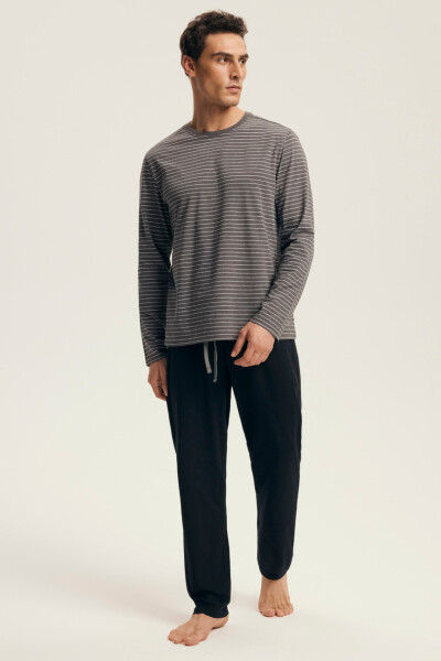 PÁNSKE PYŽAMO NOVÉ 43455 AW25 grafit 3xl