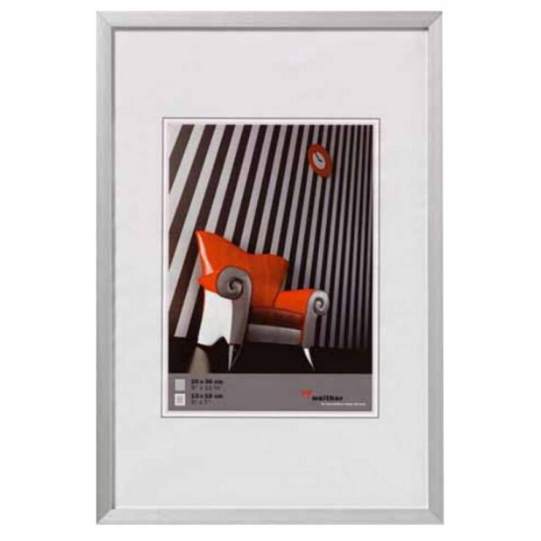 Walther+ design AJ030S vymeniteľný fotorámček Formát papiera: 20 x 30 cm strieborná; AJ030S