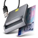 Axagon CRE-SM3T, USB-A FlatReader čítačka kontaktných kariet SMART card (eObčanka), kábel 1.3m (CRE-SM3T)