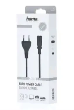 Hama 200733 kábel sieťový napájací euro vidlica čierna / 2.5m (200733-H)