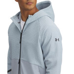 Mikina Under Armour Unstoppable Fleece Grid FZ Harbor Blue/ Black XXL