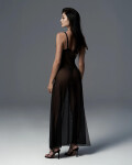 Zvodná Vila Blanes Long Chemise Black - Obsessive XS/S