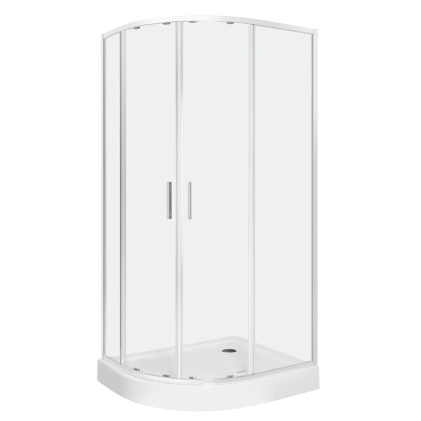 Sprchovací kút 80 x 100 cm Kerra Solid RA 80x100 CHR, ľavý, s vaničkou 5907548124562