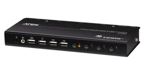 Aten 4- Port USB 4K HDMI KVMP čierna / KVM prepínač / 4X HDMI / 4K 4096×2160 / USB (CS784H-AT-G)