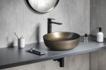 SAPHO - PRIORI keramické umývadlo na dosku Ø 41,5 cm, bronz PI032